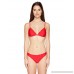 Betsey Johnson Womens Swimwear Women's Malibu Solids Triangle Bikini Top Red B0751Q6QDS